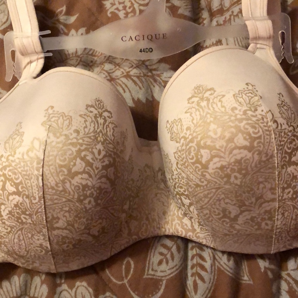 Gold and tan bra
